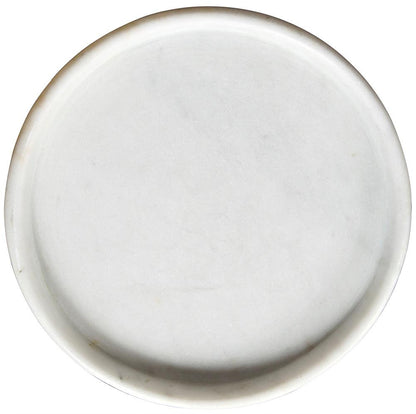 Noir Round Tray White