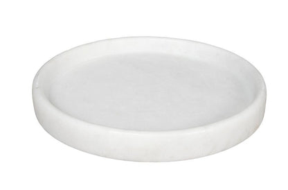 Noir Round Tray White