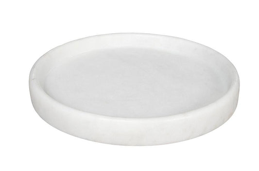 Noir Round Tray White