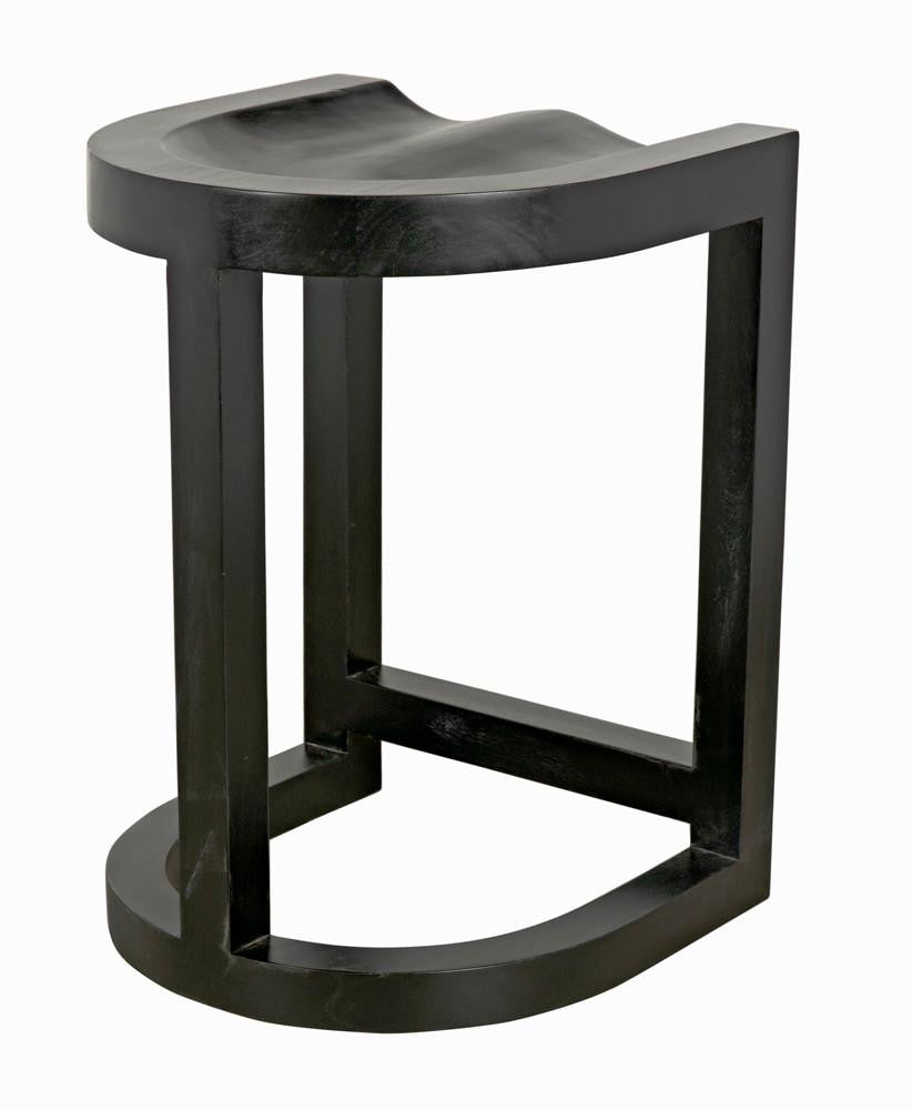 Noir Saddle Counter Stool