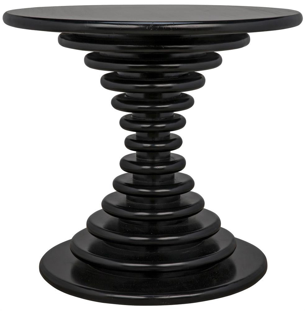 Noir Scheiben Side Table Hand-Rubbed Black