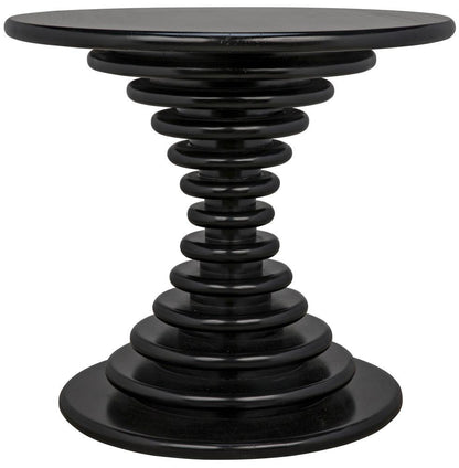 Noir Scheiben Side Table Hand-Rubbed Black