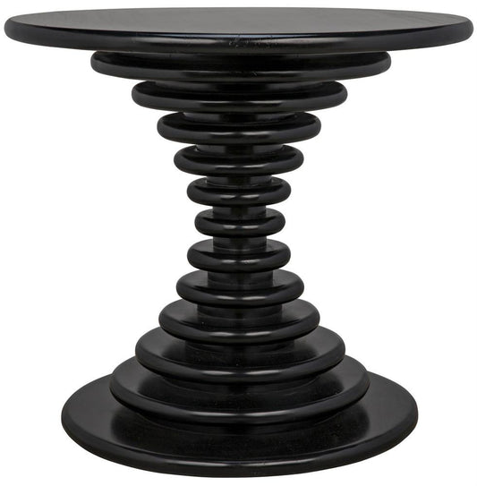Noir Scheiben Side Table Hand-Rubbed Black
