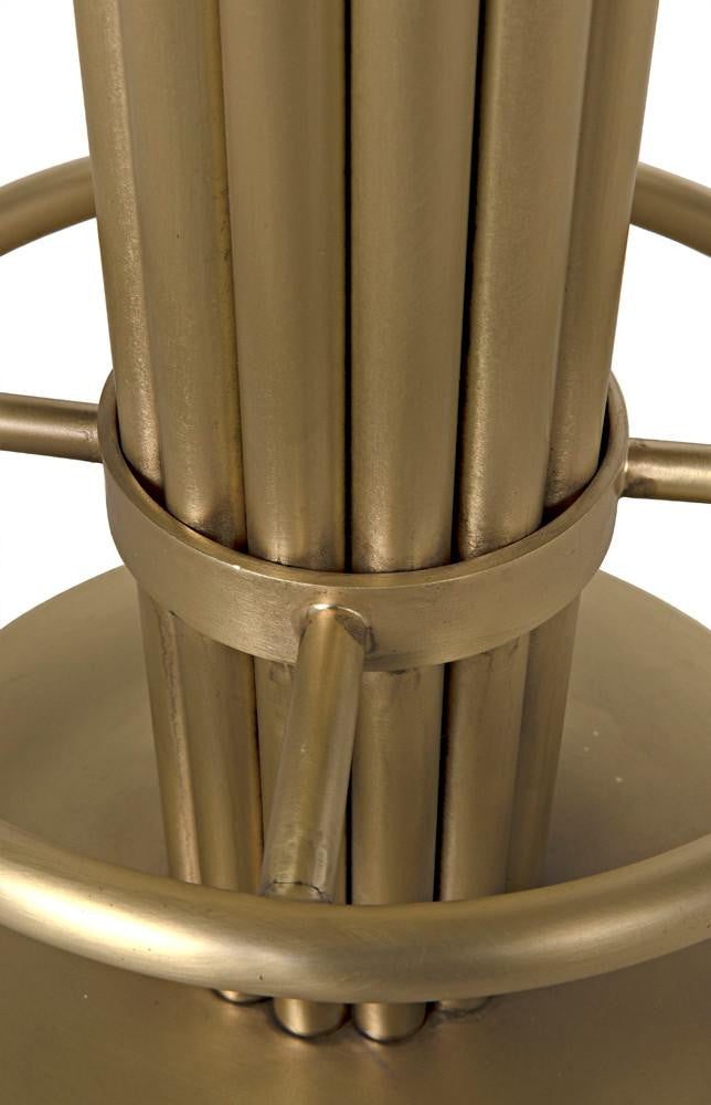 Noir Sedes Bar Stool, Antique Brass, Black Leather, 43"H (GSTOOL235MB-L YUU6013KTU)