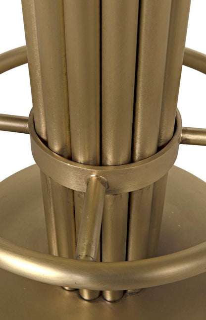 Noir Sedes Counter Stool, Antique Brass, Black Leather, 39"H (GSTOOL235MB-S YUU6013KTV)