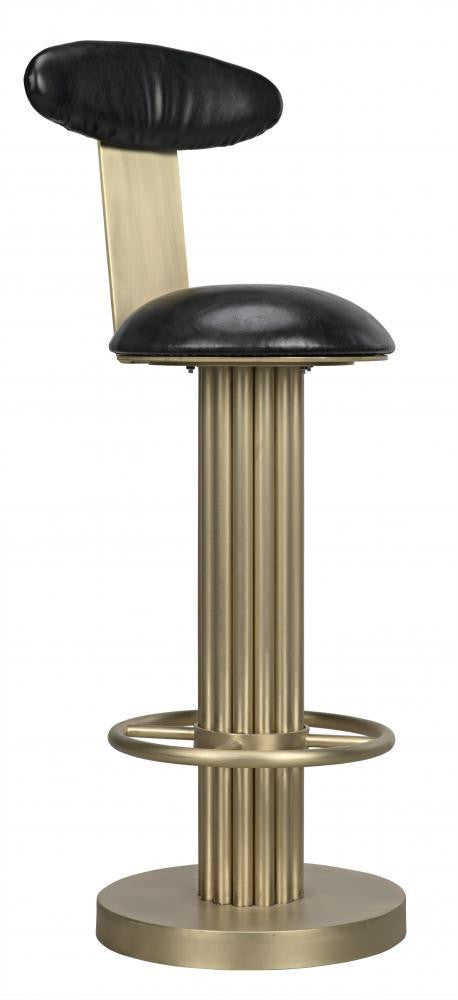 Noir Sedes Bar Stool Antique Brass, Black