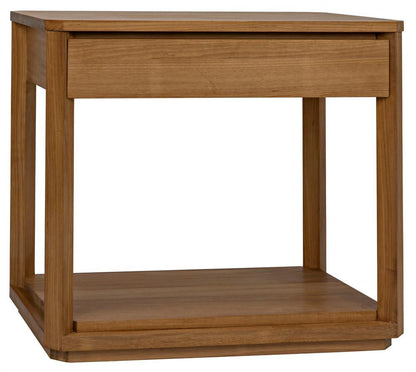 Noir SL11 Side Table Gold Teak