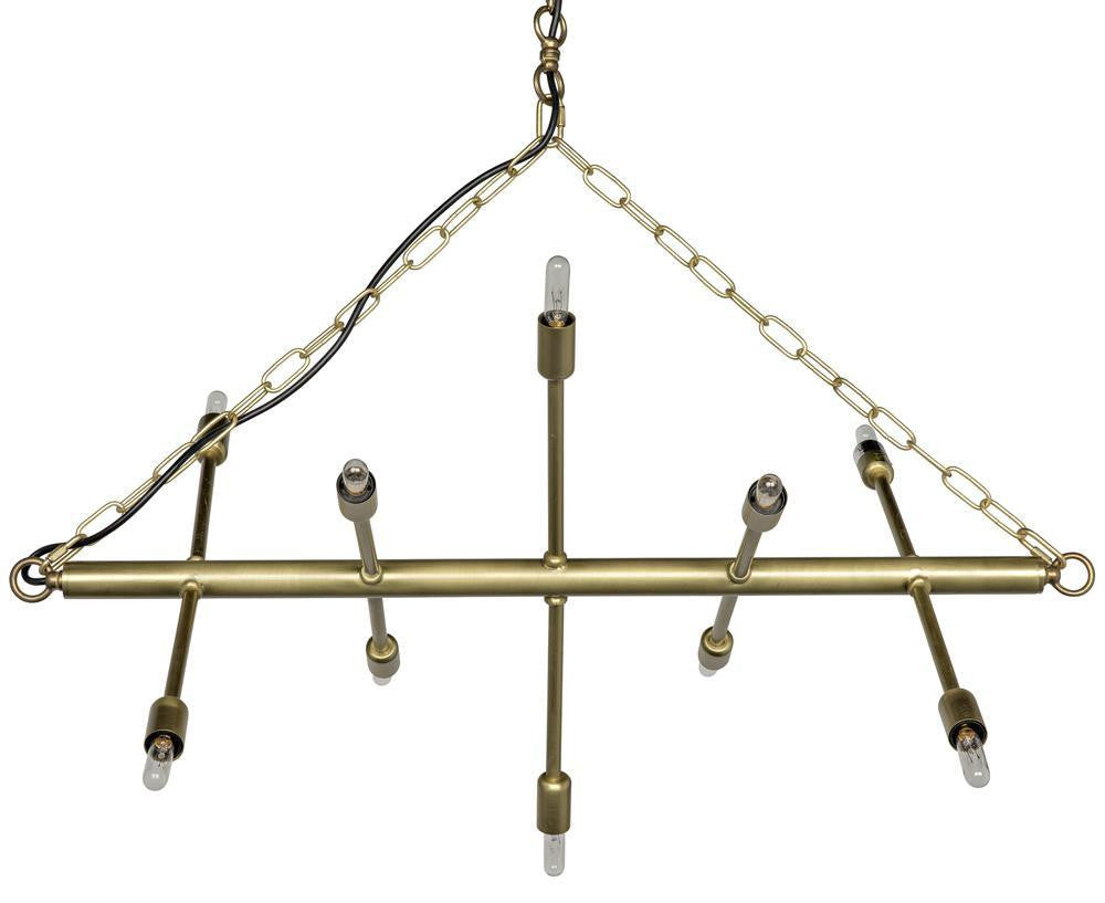 Noir Sperato Chandelier Antique Brass