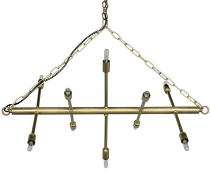 Noir Sperato Chandelier Antique Brass