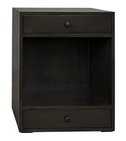 Noir Sumiko Side Table, 2-Drawer, Pale, 27.5"H (GTAB787P-S YUU6013PQ0)