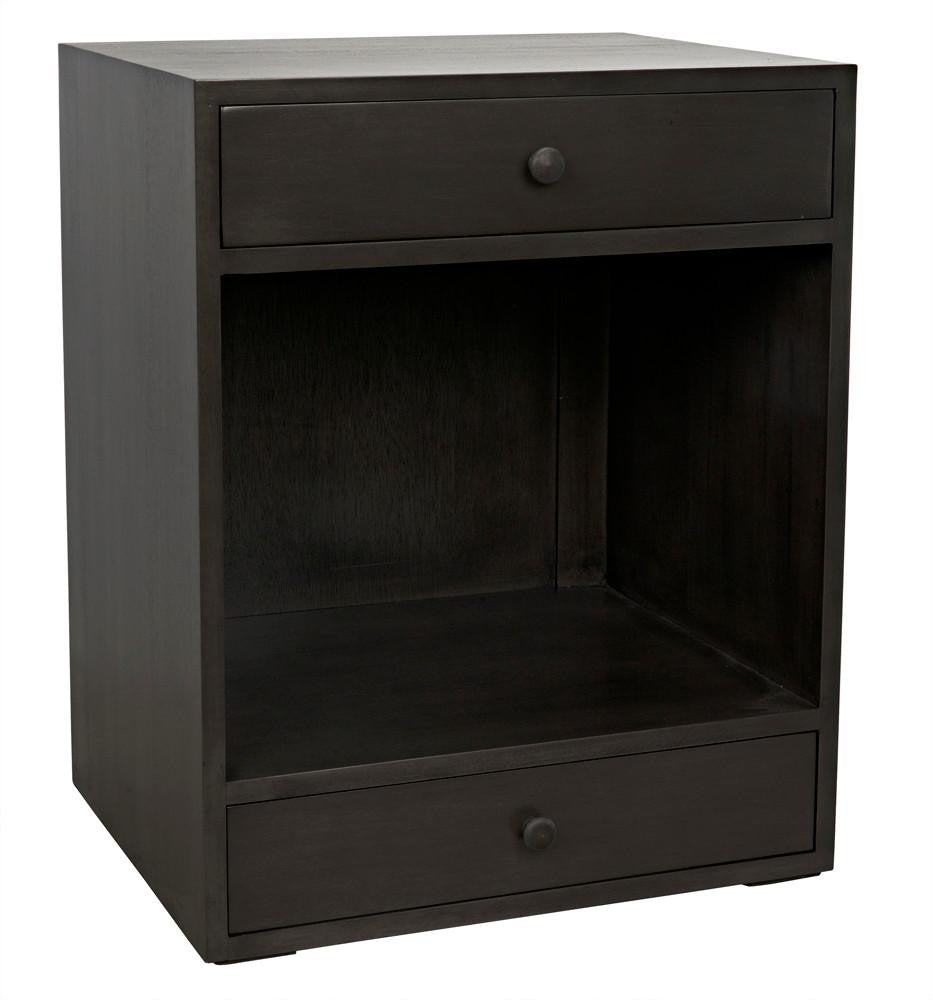 Noir Sumiko Side Table, 2-Drawer, Pale, 27.5"H (GTAB787P-S YUU6013PQ0)