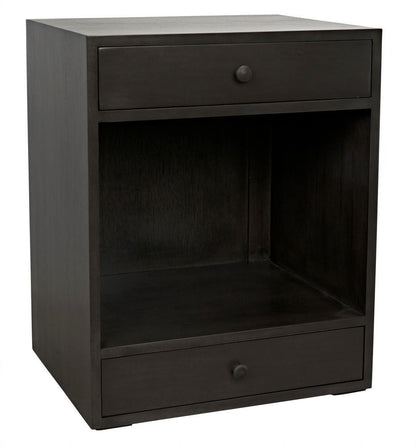 Noir Sumiko Side Table, 2-Drawer, Pale, 27.5"H (GTAB787P-S YUU6013PQ0)