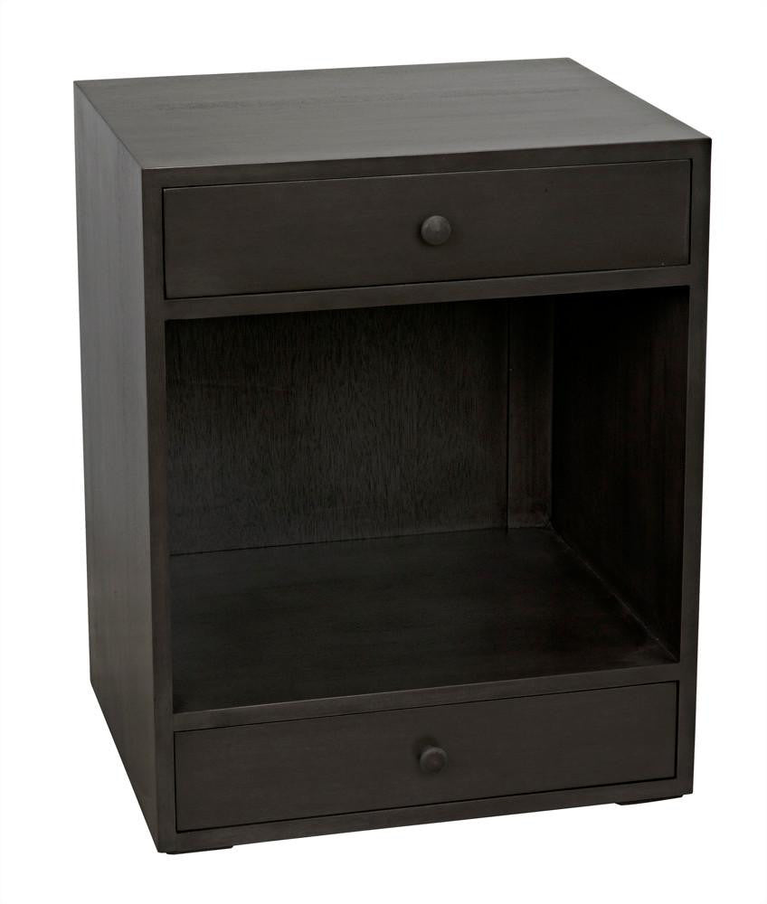 Noir Sumiko Side Table, 2-Drawer, Pale, 27.5"H (GTAB787P-S YUU6013PQ0)