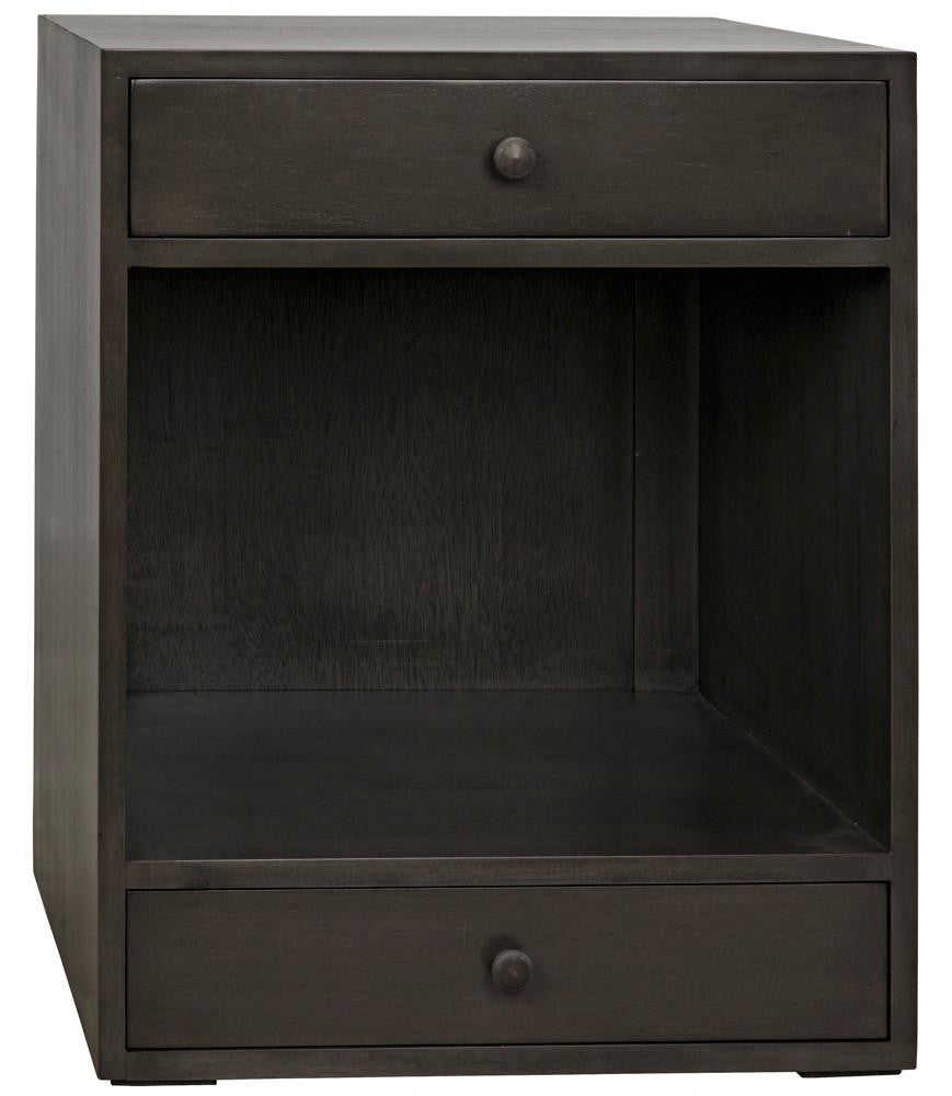 Noir Sumiko Side Table, 2-Drawer, Pale, 27.5"H (GTAB787P-S YUU6013PQ0)