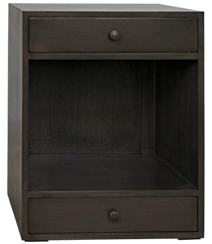 Noir Sumiko Side Table, 2-Drawer, Pale, 27.5"H (GTAB787P-S YUU6013PQ0)