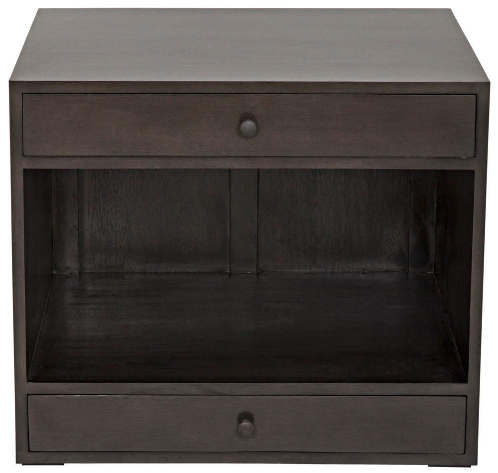 Noir Sumiko Side Table, 2-Drawer, Pale, 27.5"H (GTAB787P YUU6013PPZ)