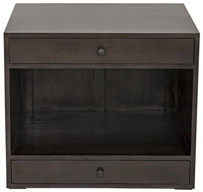 Noir Sumiko Side Table, 2-Drawer, Pale, 27.5"H (GTAB787P YUU6013PPZ)