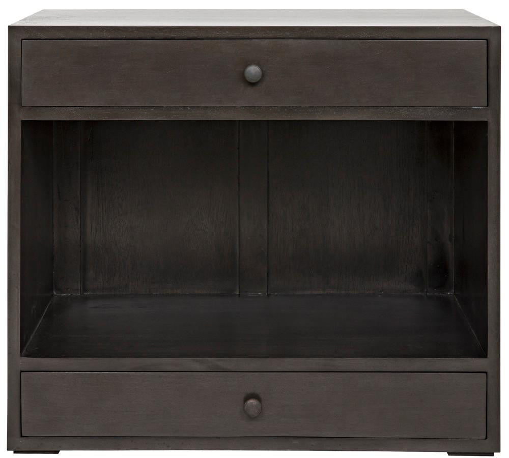 Noir Sumiko Side Table, 2-Drawer, Pale, 27.5"H (GTAB787P YUU6013PPZ)