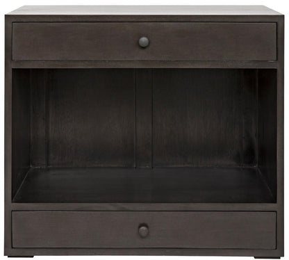 Noir Sumiko Side Table, 2-Drawer, Pale, 27.5"H (GTAB787P YUU6013PPZ)