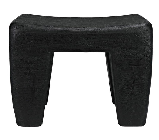 Noir Sumo Stool, Black Burnt, 12"H (AW-44BB YUU6013KTZ)