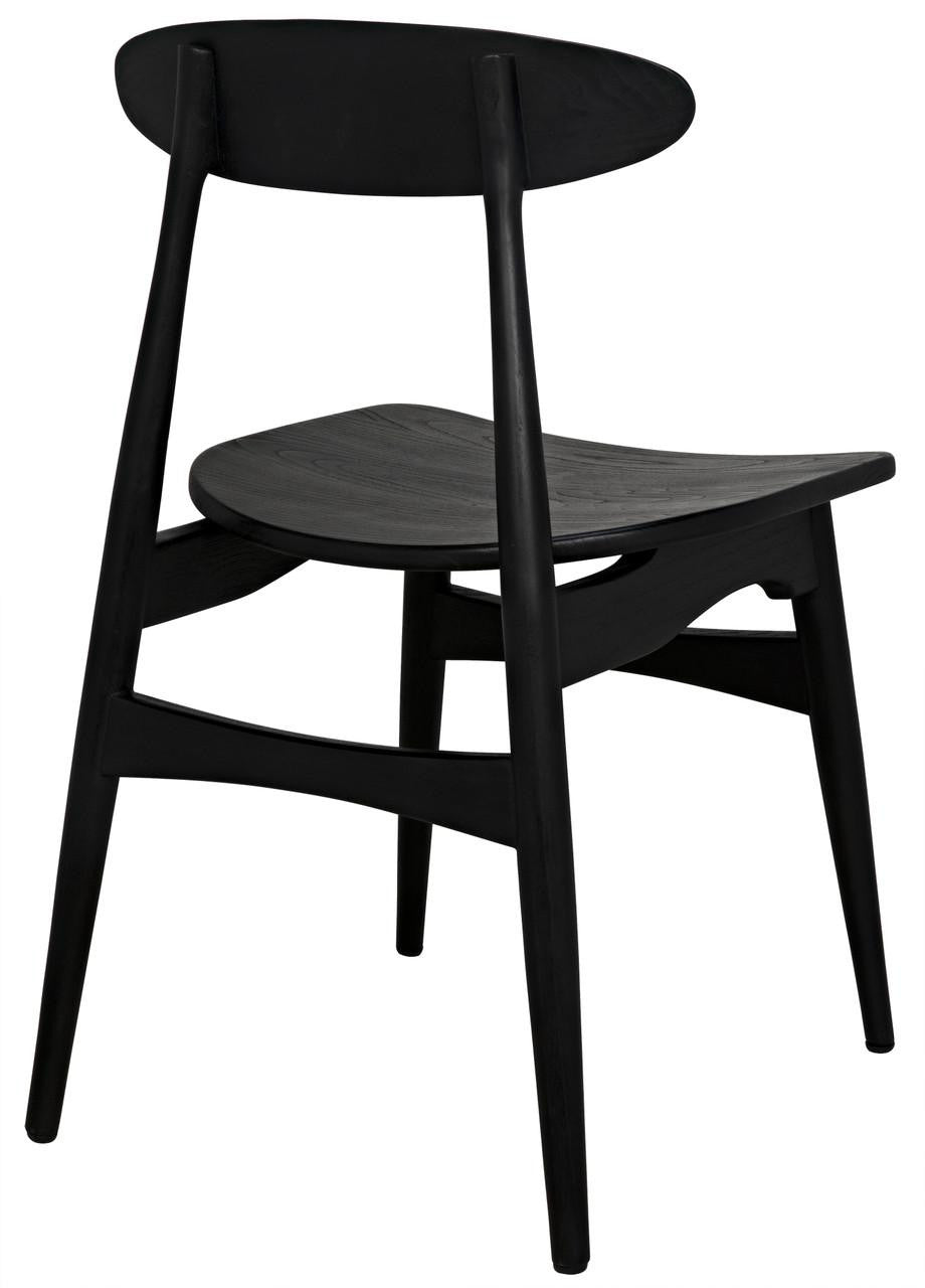 Noir Surf Dining Chair, Black Charcoal, 30.5"H (AE-15CHB YUU6013KU1)