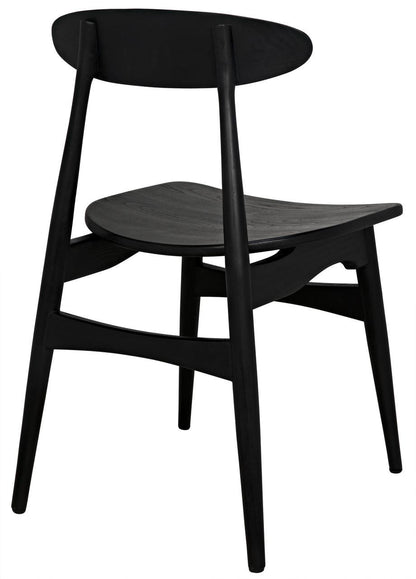 Noir Surf Dining Chair, Black Charcoal, 30.5"H (AE-15CHB YUU6013KU1)