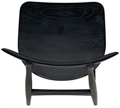 Noir Surf Dining Chair, Black Charcoal, 30.5"H (AE-15CHB YUU6013KU1)