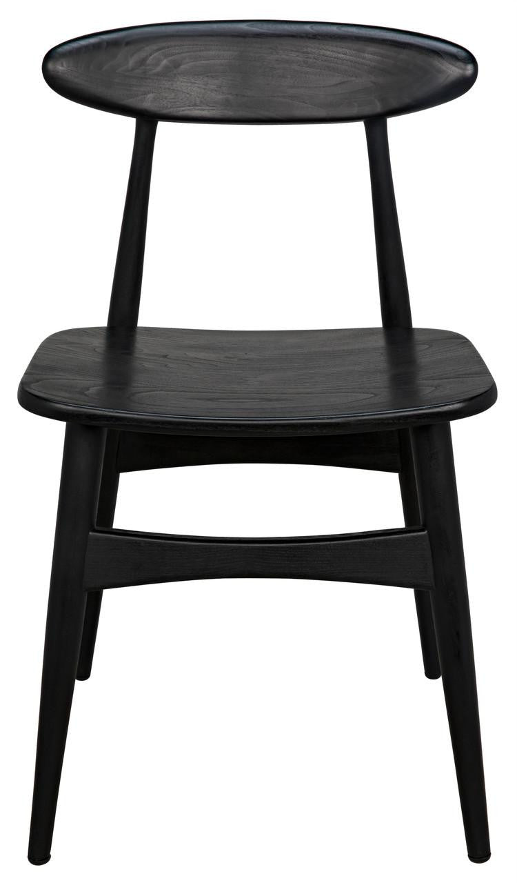 Noir Surf Dining Chair, Black Charcoal, 30.5"H (AE-15CHB YUU6013KU1)