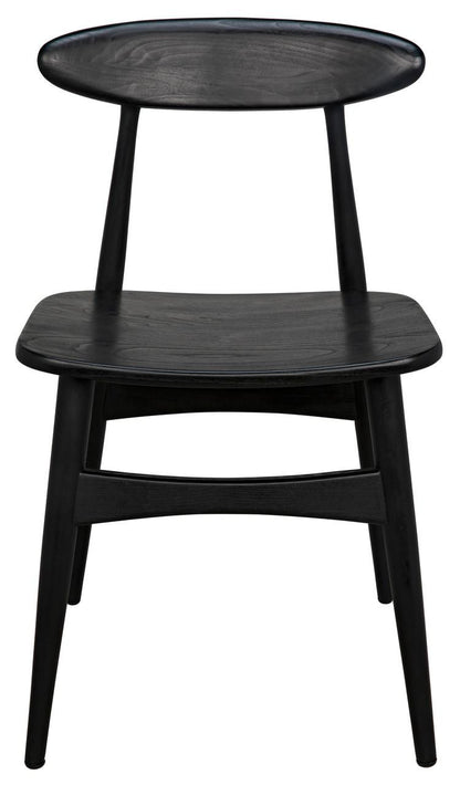 Noir Surf Dining Chair, Black Charcoal, 30.5"H (AE-15CHB YUU6013KU1)