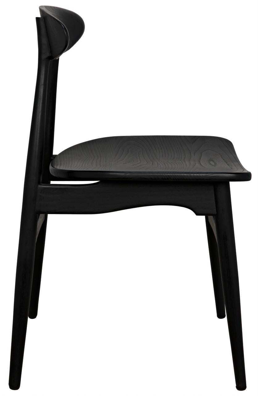 Noir Surf Dining Chair, Black Charcoal, 30.5"H (AE-15CHB YUU6013KU1)