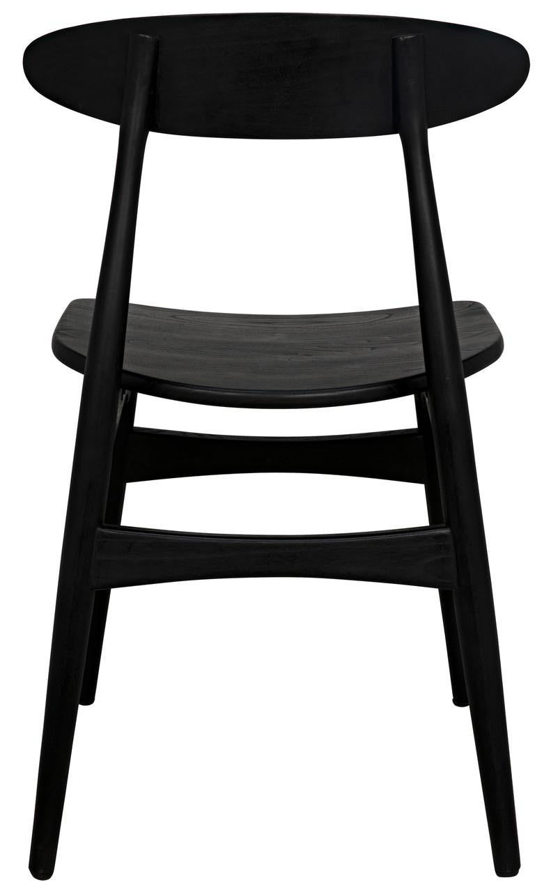 Noir Surf Dining Chair, Black Charcoal, 30.5"H (AE-15CHB YUU6013KU1)