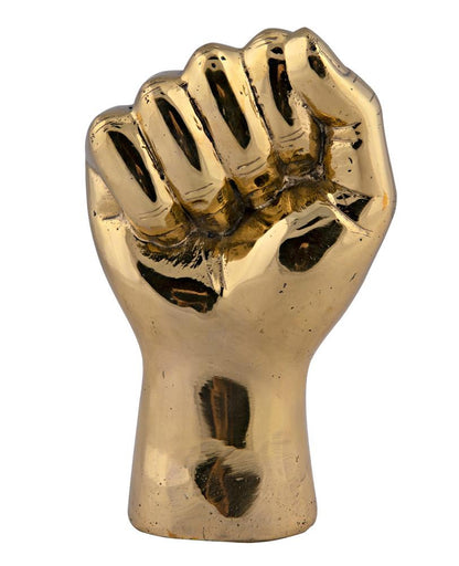 Noir The Solidarity Fist Sculpture Antique Brass