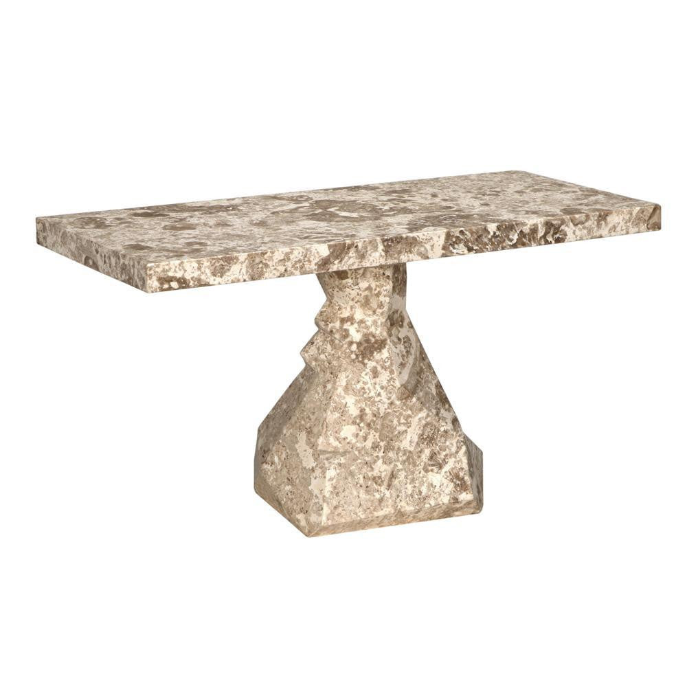 Noir Tilden Console White Marble