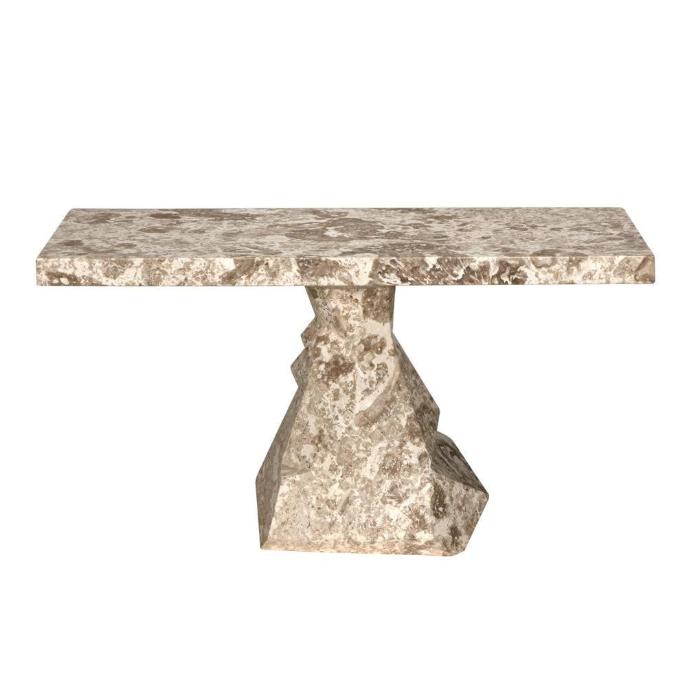 Noir Tilden Console White Marble