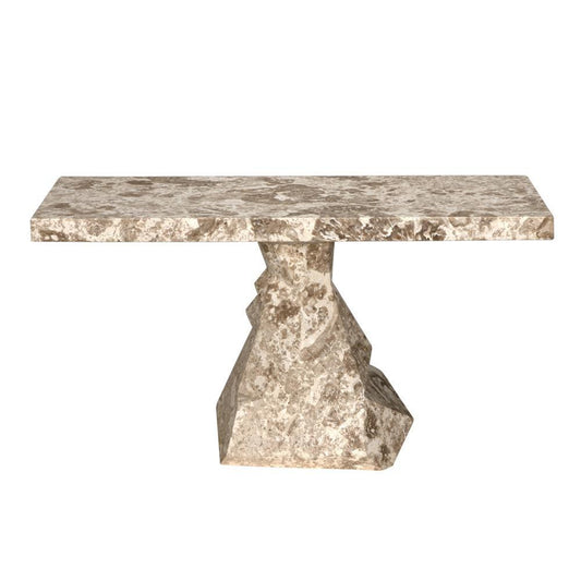 Noir Tilden Console White Marble