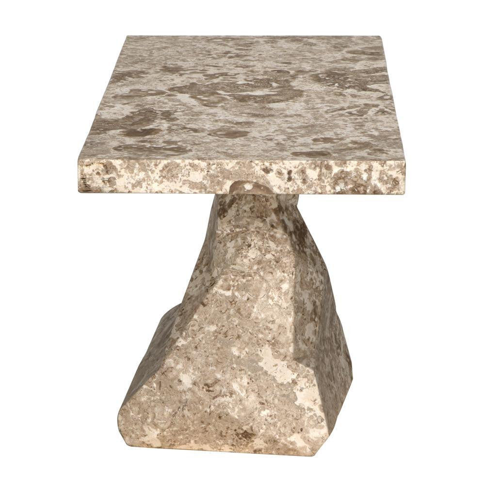 Noir Tilden Console White Marble