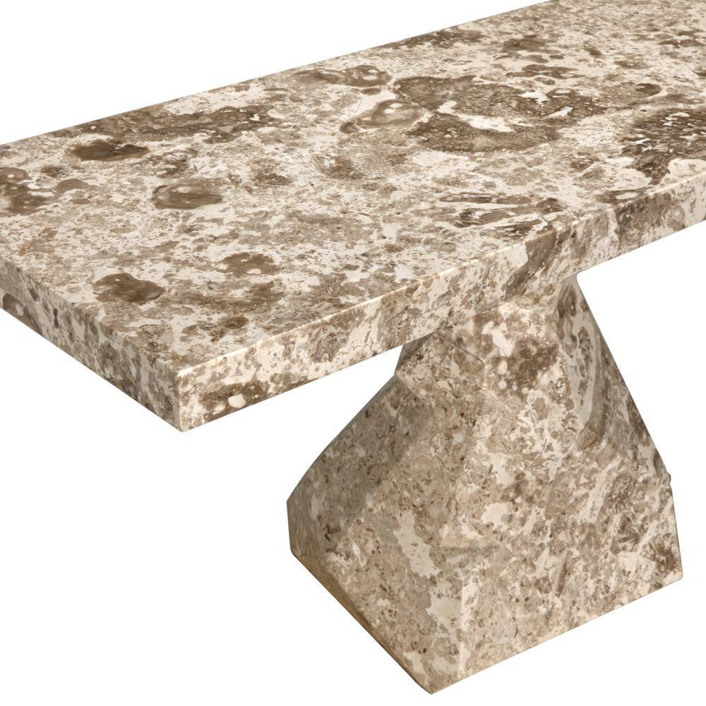 Noir Tilden Console White Marble