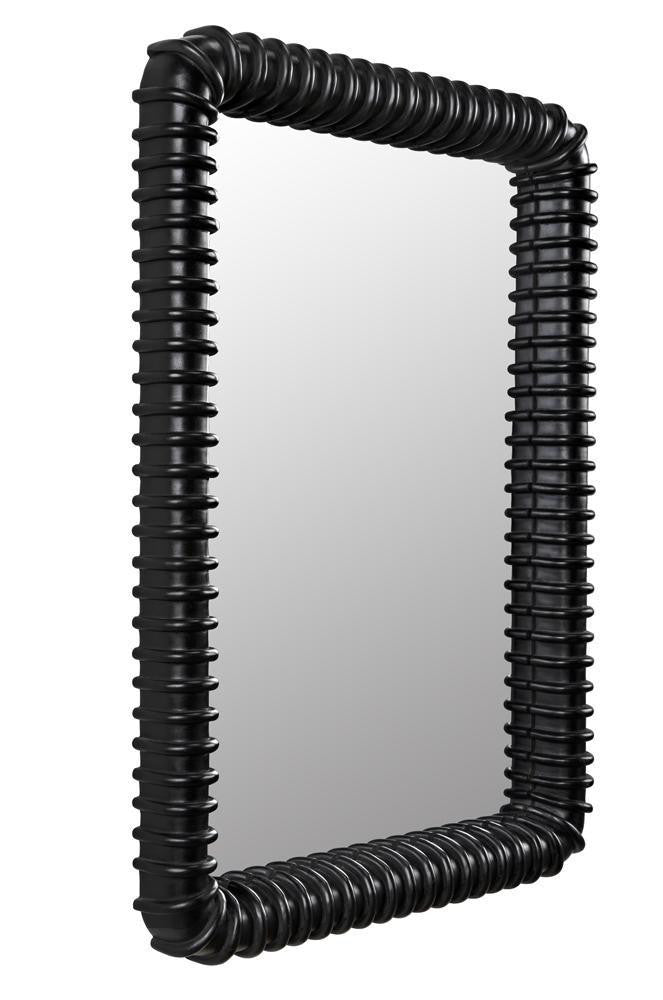 Noir Toshi Mirror Hand Rubbed Black GMIR148HB
