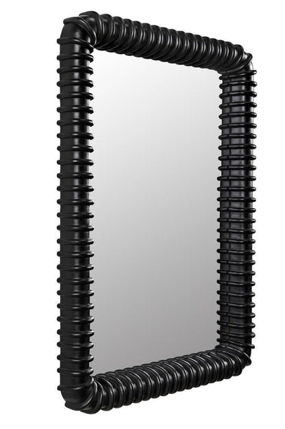Noir Toshi Mirror Hand Rubbed Black GMIR148HB