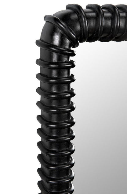 Noir Toshi Mirror Hand Rubbed Black GMIR148HB