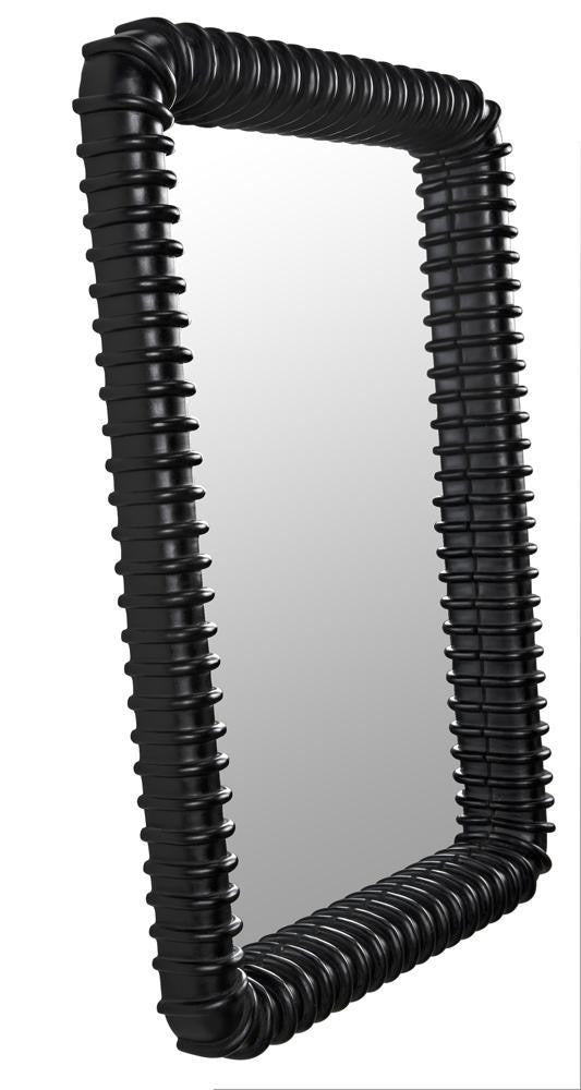 Noir Toshi Mirror Hand Rubbed Black GMIR148HB