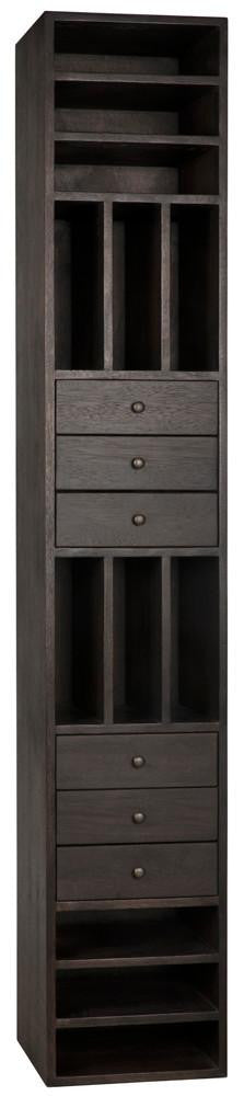 Noir Tubula Bookcase Ebony Walnut