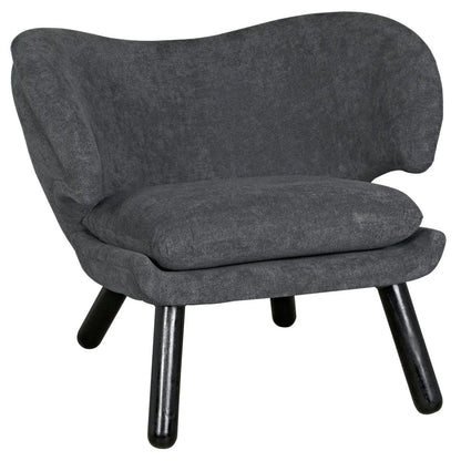 Noir Valerie Lounge Chair Black Charcoal, Ocean Gray