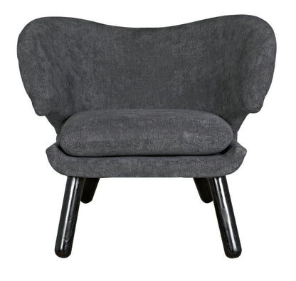 Noir Valerie Lounge Chair, Charcoal Black, Ocean Grey, 27.5"H (AE-230G YUU6013HWC)