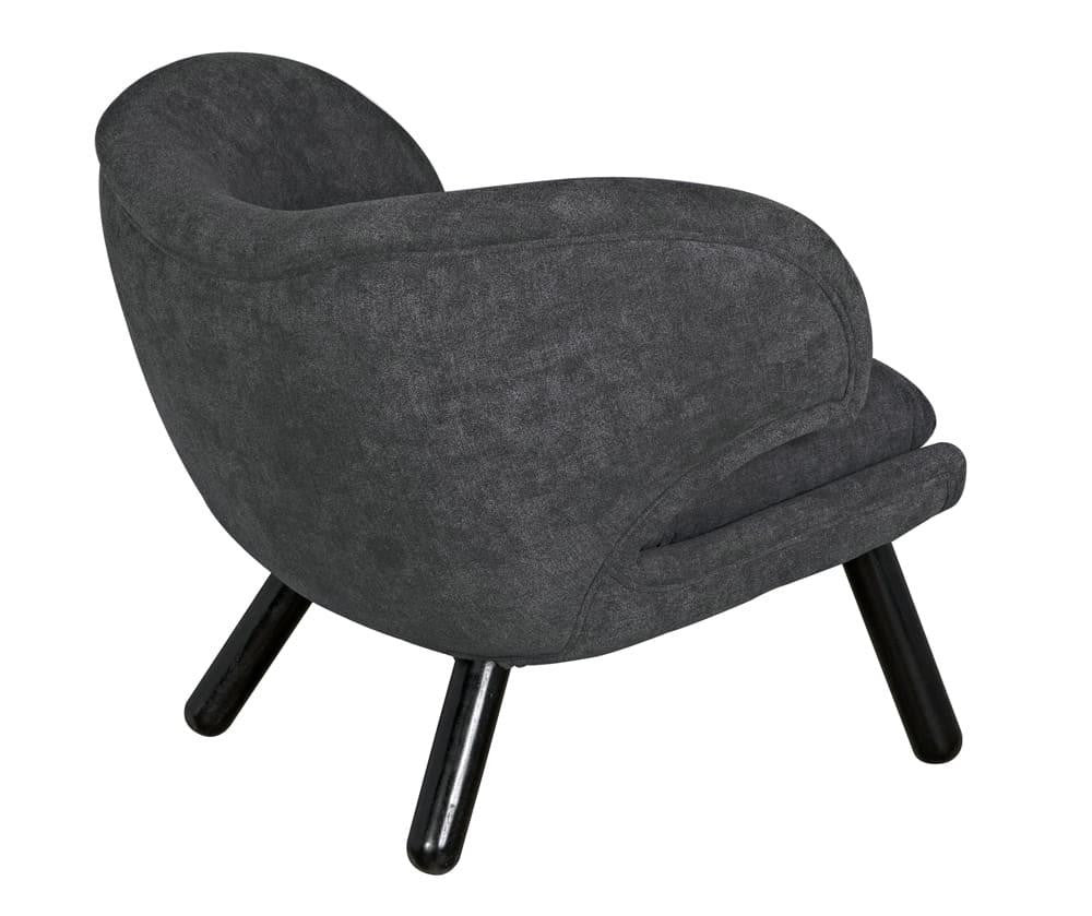 Noir Valerie Lounge Chair, Charcoal Black, Ocean Grey, 27.5"H (AE-230G YUU6013HWC)