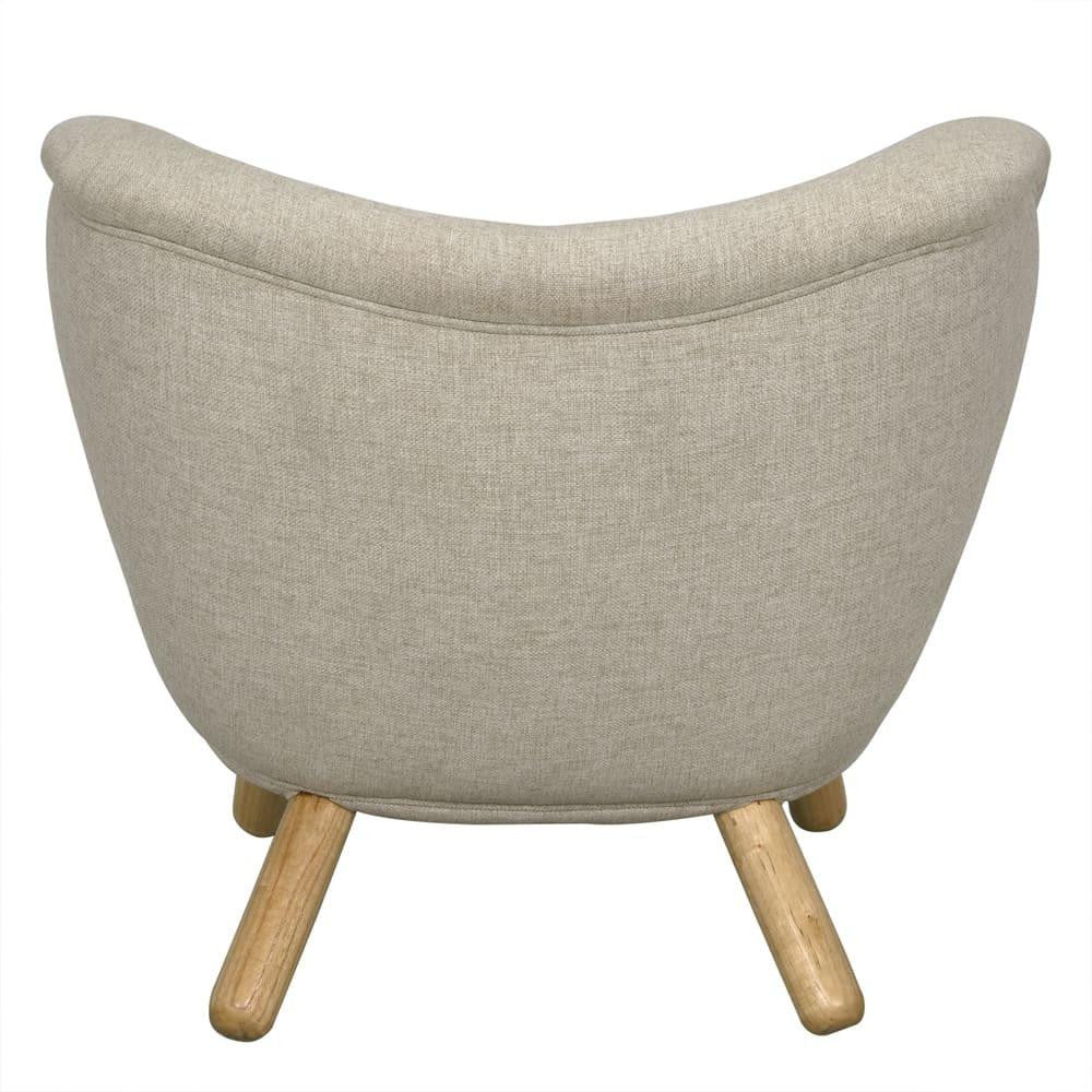 Noir Valerie Lounge Chair, Natural, Parchment, 27.5"H (AE-230W YUU6013HWD)