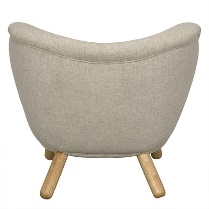 Noir Valerie Lounge Chair, Natural, Parchment, 27.5"H (AE-230W YUU6013HWD)