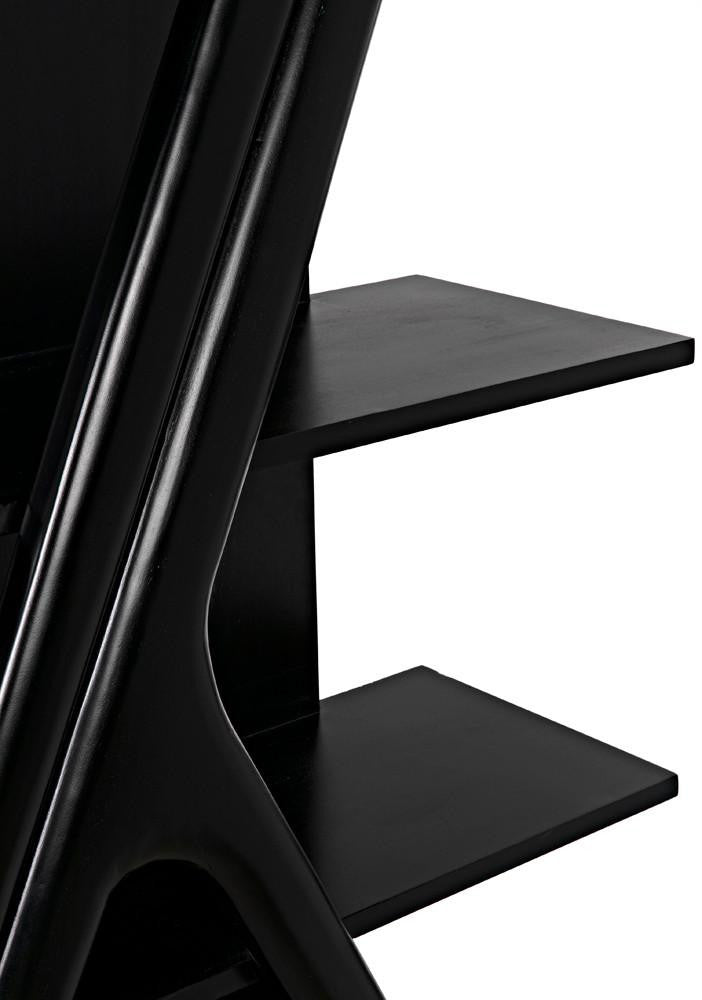 Noir Vetra Bookcase, Hand-Rubbed Black, 85"H (GBCS228HB YUU6013LU3)