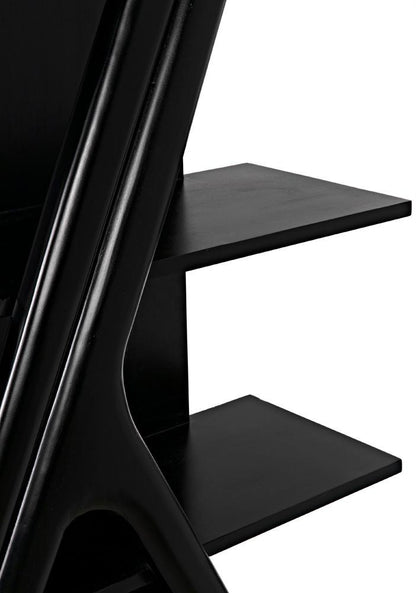 Noir Vetra Bookcase, Hand-Rubbed Black, 85"H (GBCS228HB YUU6013LU3)