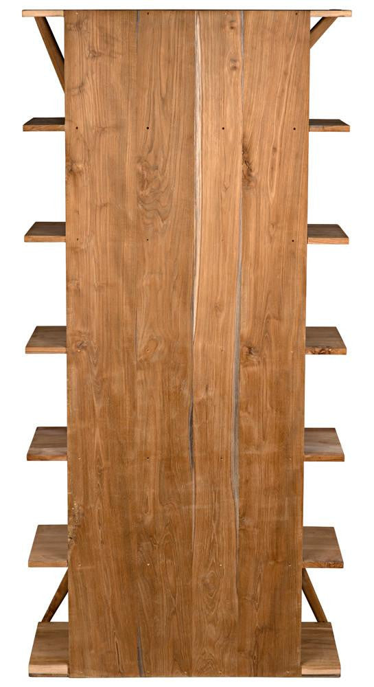 Noir Vetra Bookcase, Natural, 84.5"H (GBCS228T YUU6013LU4)